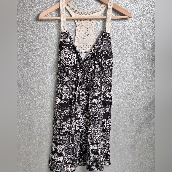 Planet Gold Black & White  Patterned Sun Dress  Size  M - Picture 8 of 11